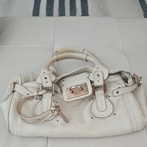 Elegant Cream Designer Handbag